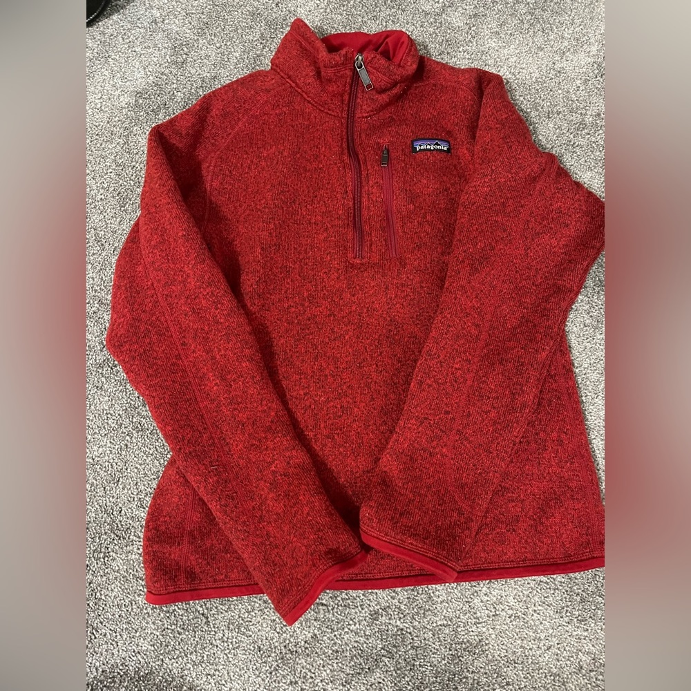 Red Patagonia 1/4 Zip Better Sweater